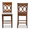Baxton Studio Violet Grey Upholstered and Walnut Wood 2-Piece Pub Chair Set 167-9891 - alternate 6